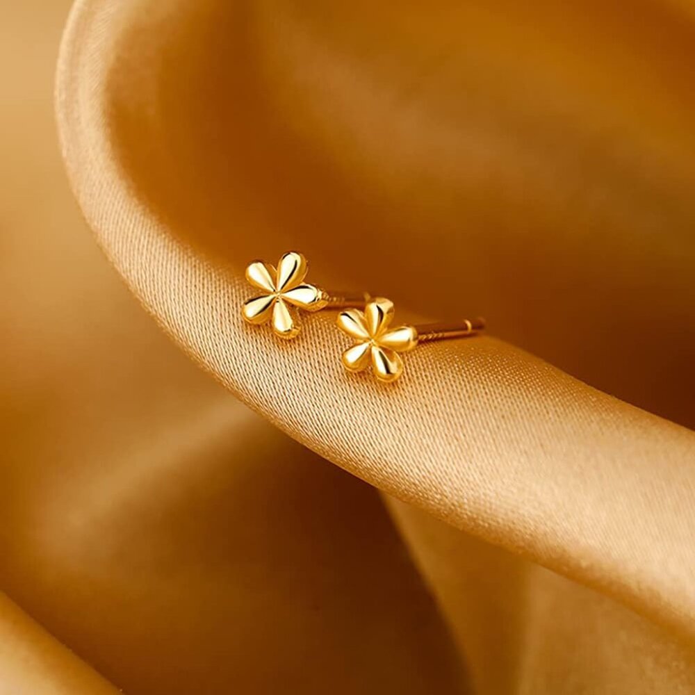 Solid 925 Sterling Silver Daisy Stud Earrings Flo… - image 4